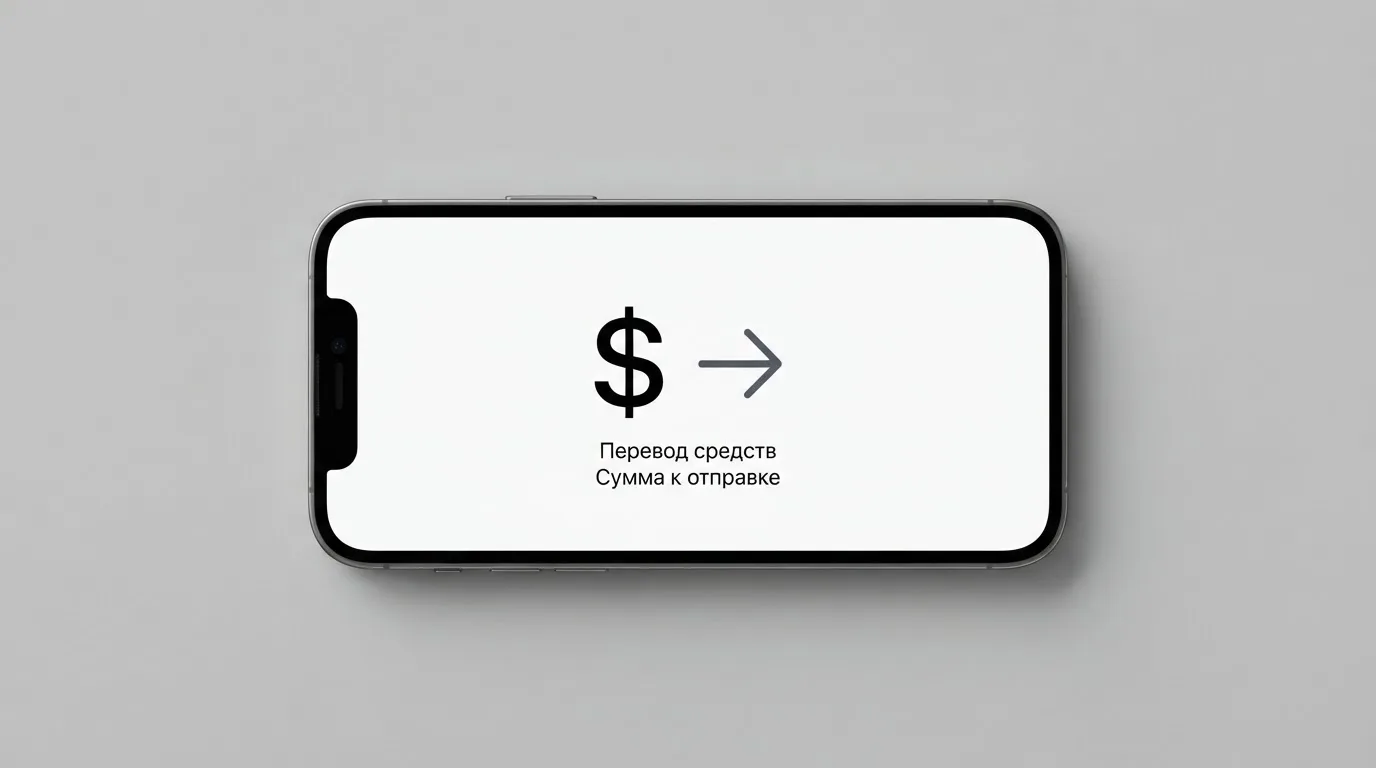 Телефон с экраном перевода стейблкоина